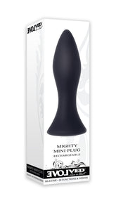 Mighty Mini Plug 8.9 cm USB Rechargeable Butt Plug for Beginners and Advanced Anal Players Butt Plugs - Vibrating